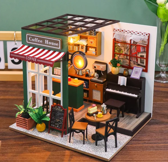 Coffee House DIY Book Nook Kit – Miniature Coffee Shop Project