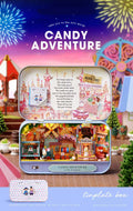 Candy Adventure Book Nook Kit – Miniature Candy Store DIY Shelf Display
