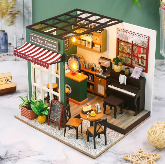 Coffee House DIY Book Nook Kit – Miniature Coffee Shop Project