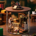 Elf Book Nook Magic Home 3D Kit with Rotating Roof and LED Fireplace