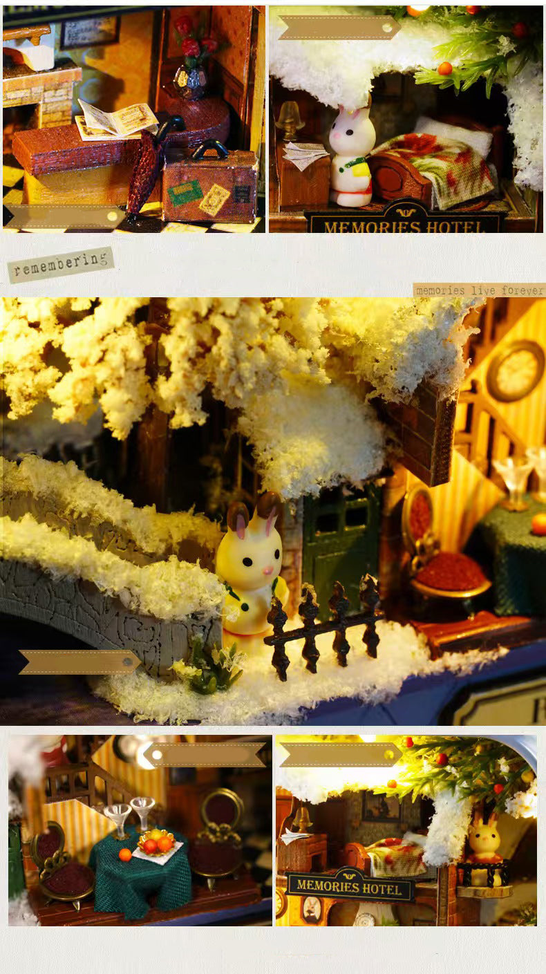 Winter Roaming Book Nook Kit – Miniature Winter Scene Dollhouse Display